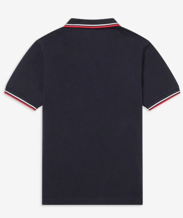 FRED PERRY 471 MARINE BLANC ROUGE IMAGE 2