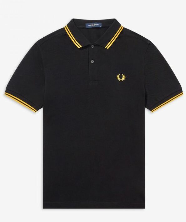 FRED PERRY 506 NOIR JAUNE