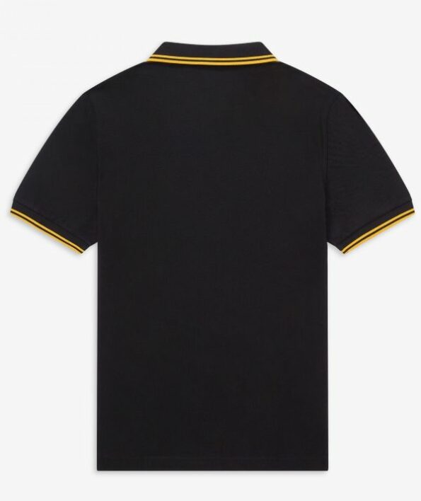 FRED PERRY 506 NOIR JAUNE IMAGE 2