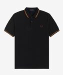 Polo M3600 (N04) Noir- Or - Bordeaux  -  Fred Perry