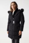 Manteau long matelassé noir - Salsa