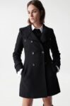 Manteau 3/4 en étoffe avec détails "Grace" Noir  - Salsa