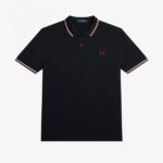 JEANS MODE FRED PERRY M3600 T55 MARINE BLANC ROUGE BRULE 1