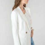 LE TEMPS DES CERISES FBEKY veste blanche jeansmode 1