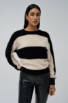 21008873 pull beige et noir Salsa jeans mode 1