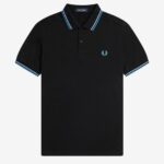 FRED PERRY FPM 3600 X50 NOIR GRIS FUME CLAIR JEANS MODE 1