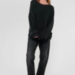 LE TEMPS DE CERISES PULL BOKI NOIR JEANS MODE 1