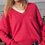 LE TEMPS DE CERISES PULL SANNY FRAMBOISE JEANS MODE 6