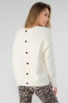 LE TEMPS DES CERISES PULL DAISY CREME JEANS MODE 2